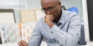 unhappy man looking for alternatives to bankruptcy